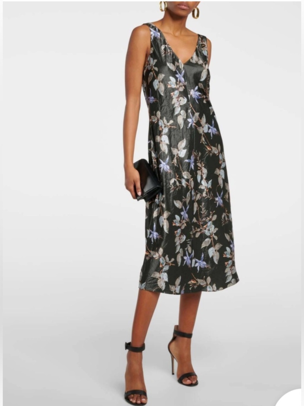 Vince Black Japanese Floral Inlay Aesthetic Dress - NWOT, size (size 2-8)